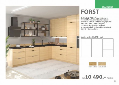 sektorová kuchyň FORST