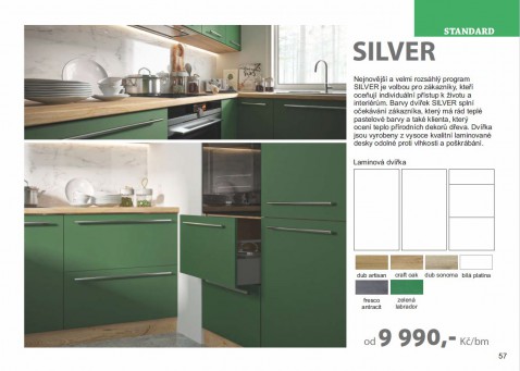 sektorová kuchyň SILVER